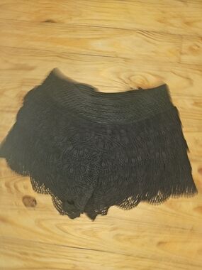 Rewind Black Crochet Fringe Women’s Shorts